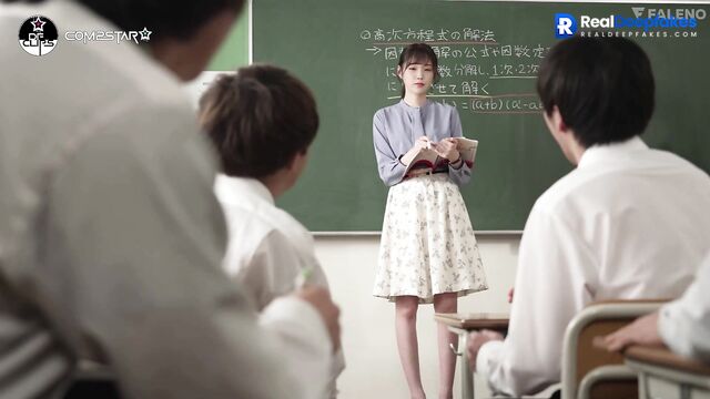 Hot teacher IU (아이유얼굴 스왑) gets punished by her student