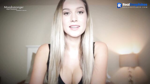 AI porn - Sexy camgirl Brie Larson teasing masterclass