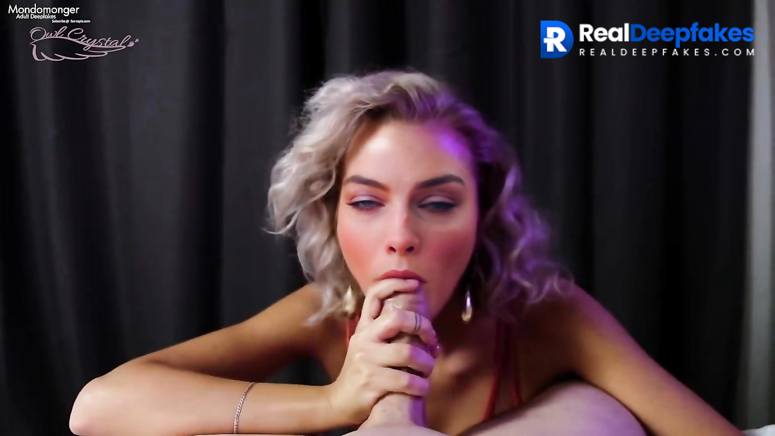 Blonde Margot Robbie Deep Throat - Fake Porn ⭐ RealDeepfakes