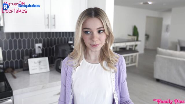 Nice blowjob skills of young blonde Emma Myers - real fake