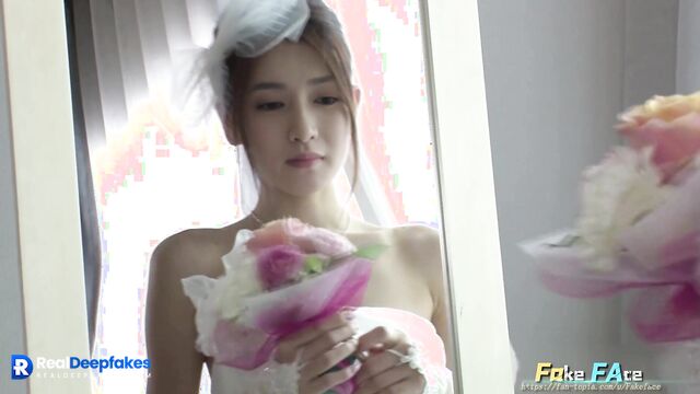 Unfaithful bride fucked with strangers (江疏影 智能换脸) fake Jiang Shuying