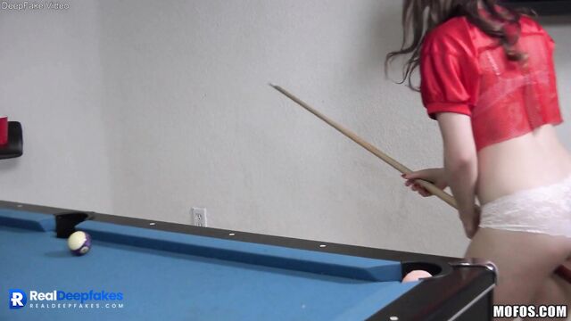 Sex and blowjob on a pool table, Daisy Ridley loves these games (A.I.)