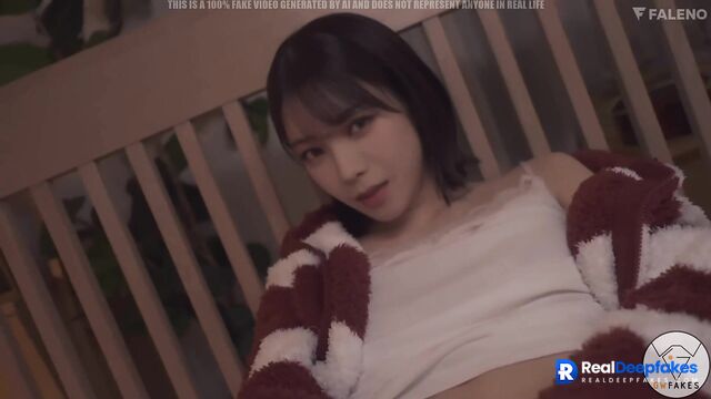 Babe showing her pussy in the half-light room, fake Karina (카리나 에스파)
