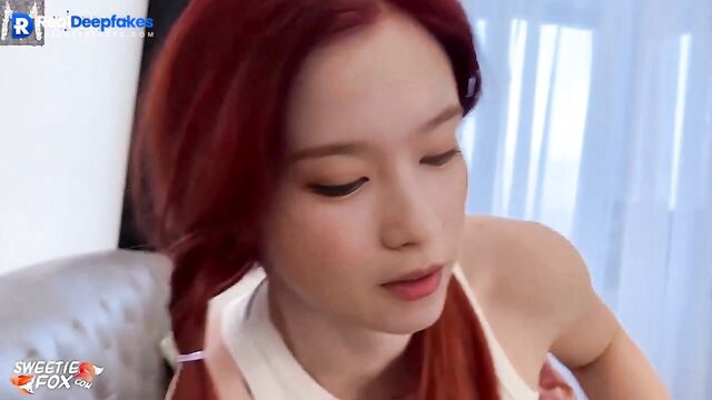 Red-haired girl gets deep doggystyle - Sana TWICE face swap / 사나 딥페이크