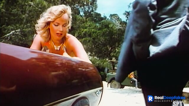Blonde sucked cock right on a motorcy...
