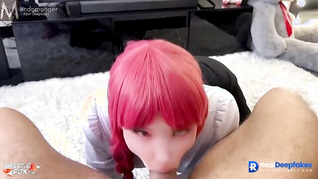 나연 가짜 포르노 oral sex in colored wig is fun / Nayeon TWICE ai scenes