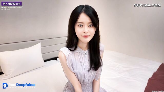 Shy babe having cute sex in a hotel, Nara HELLOVENUS fakeapp / 권나라 성인