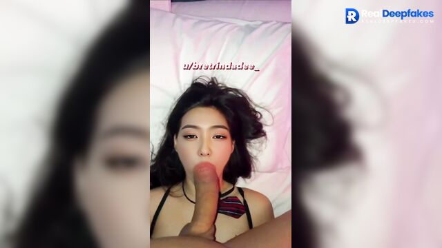 Blowjob by Irene Red Velvet in funny hat (아이린 딥페이크) deepfake pov video