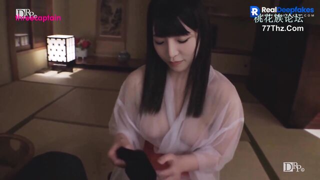 Yena (예나) IZ*ONE / IZONE (아이즈원) in a transparent kimono sucks cock