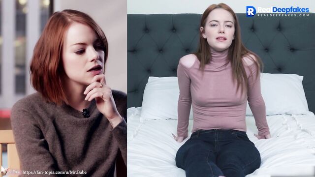 Sexy redhead Emma Stone enjoys herself in a porn audition /AI porn