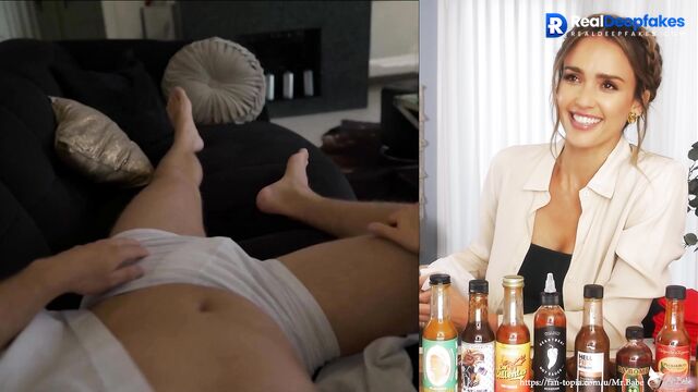 Hot secretary Jessica Alba ends up fucking her boss / fake porn