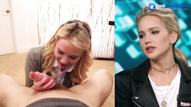 Sexy blonde Jennifer Lawrence has a beautiful juicy pussy