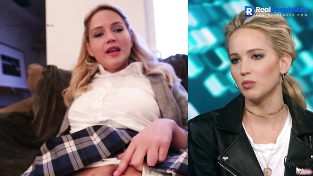 Hottie celeb Jennifer Lawrence can't wait to suck a cock / AI porn
