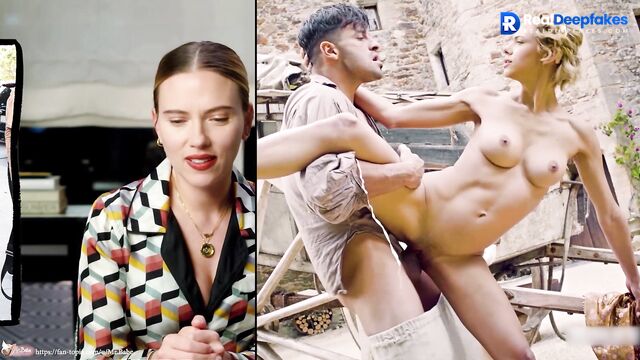 Sexy blonde Scarlett Johansson in hot porn parody movie [fakes]