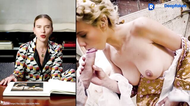 Sexy blonde Scarlett Johansson in hot porn parody movie [fakes]