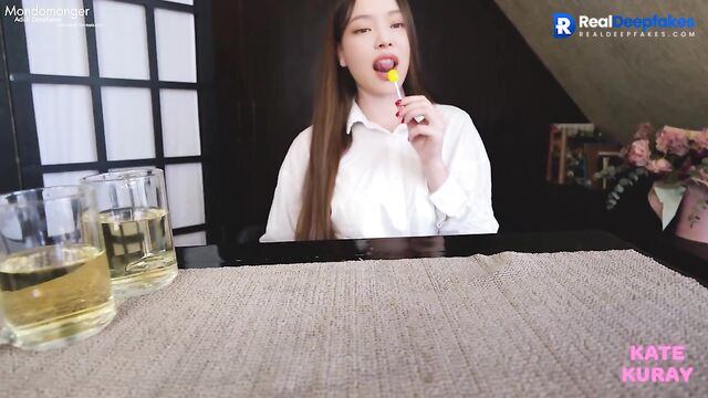 Jennie (제니혀) stimulating cock with her skillful tongue BLACKPINK 블랙핑크