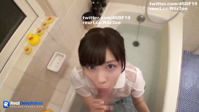 Mizuki Yamashita Nogizaka46 footjob in bath / やました みづき セックスシーン