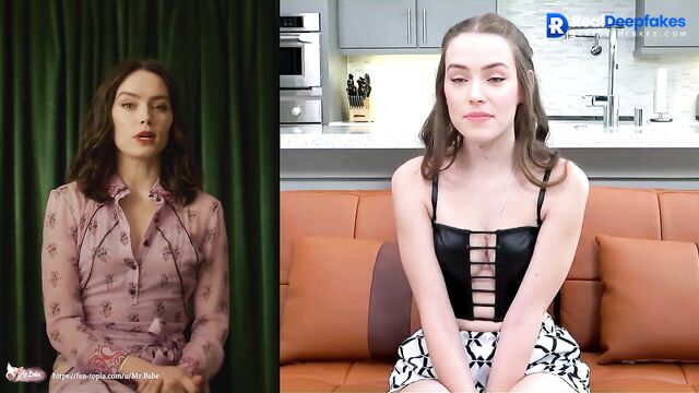 Hot deepfake porn - pretty Daisy Ridley was fucked in throat