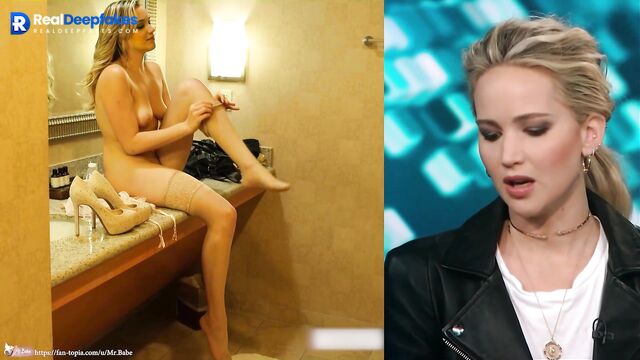 Fake Jennifer Lawrence fucked hard in doggystyle pose, face swap