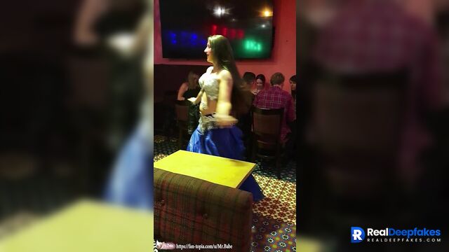 Sexy dancer Meghan Markle showing her skills in a bar [real fake]