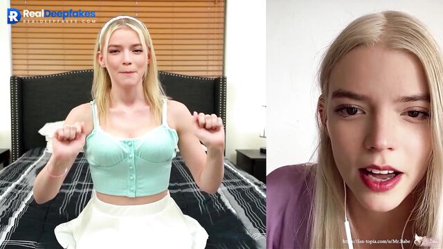 Anya Taylor-Joy deepfake video, she likes wet dicks with spittle