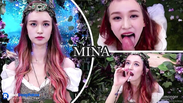 Magic Mina showed hole in the forest (fake) - 미나 트와이스