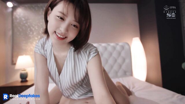Fake Gaeul, IVE pov fuck in a hotel room - 가을 딥 러닝 프로그램