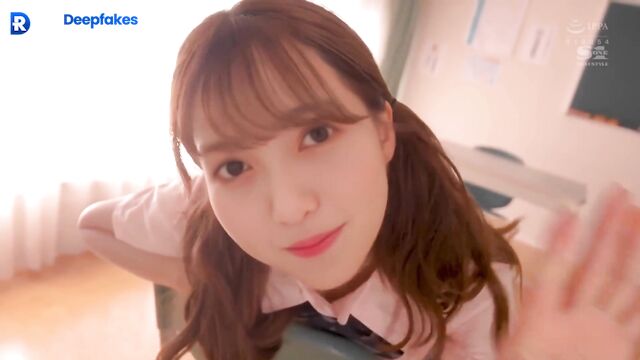 Cute schoolgirl Asuka Saito (齋藤 飛鳥) Nogizaka46 (乃木坂46) sex tape in school