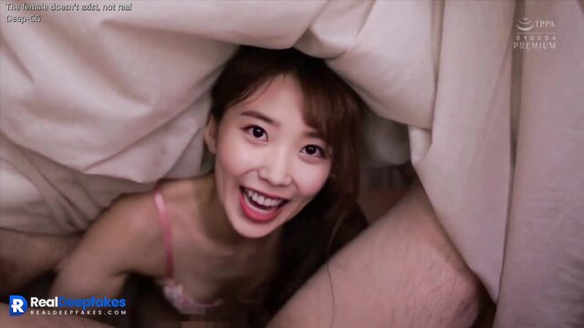 Blowjob under sheets - IU celebrity sex (아이유 딥 페이크 포르노)
