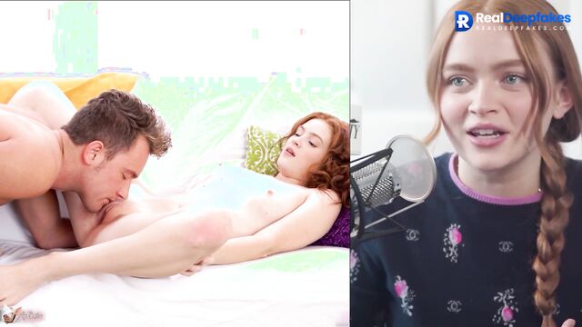 Tiny young babe made blowjob to her stepbrother - Sadie Sink real fake