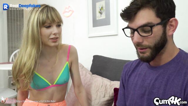 Hot Taylor Swift sucking cock to bearded man - deepfake video