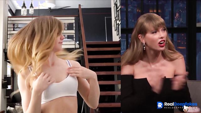Sexy Taylor Swift showing pussy to her lover - real fake