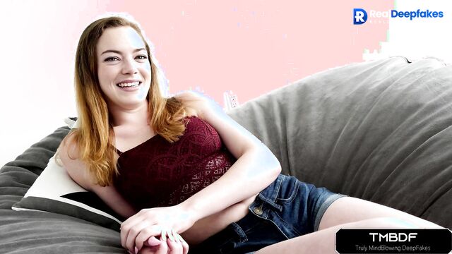 Redhead bitch wants to fuck all day long -  Emma Stone hot adult tape