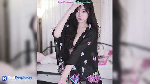 Sexy girl dancing in hot robe - Kazuha solo adult video (카즈하 르세라핌)
