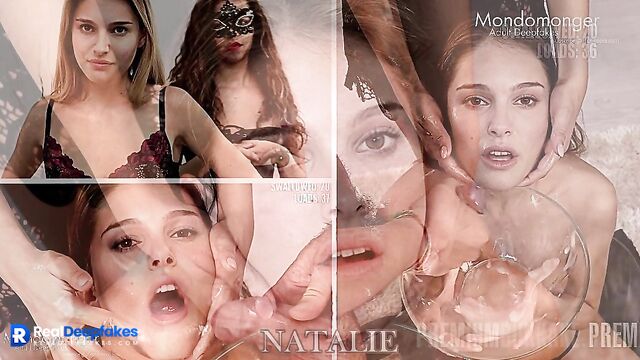 Bukkake party with sexy babe Natalie Portman - real fake
