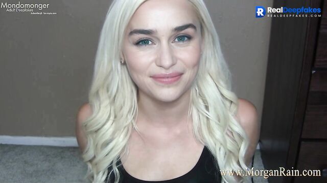 Blonde asking her boy for fuck her in mouth - fake  Emilia Clarke