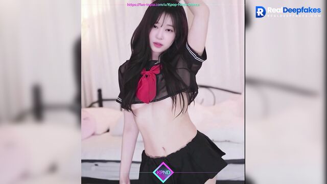 Sexy dance in hot suit, Minju IZ*ONE face swap (김민주 가짜 연예인 포르노)