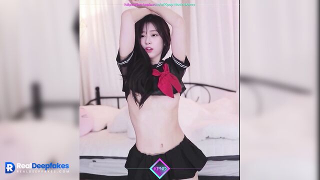 Sexy dance in hot suit, Minju IZ*ONE face swap (김민주 가짜 연예인 포르노)