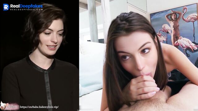Guy in mask fucked Anne Hathaway in the presence of her husband, fakeapp