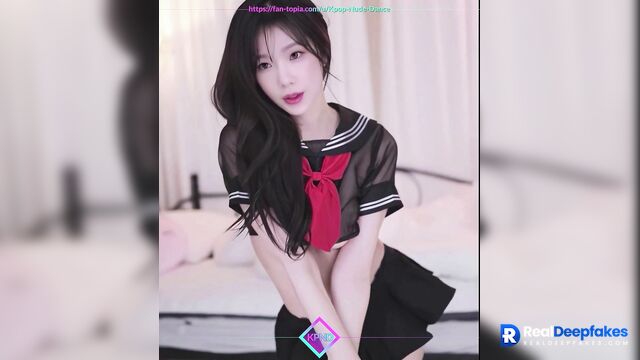 Sexy brunette Taeyeon SNSD likes erotic dances, fakeapp (태연 가짜 연예인 포르노)