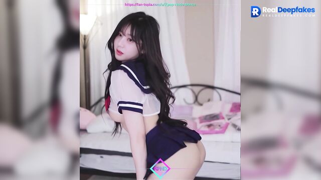 Cute schoolgirl danced on webcam - fake Jisoo BLACKPINK (지수 연예인 섹스)