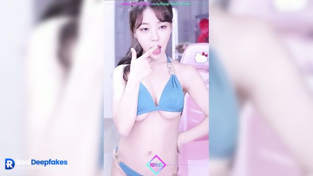 Lazy dancing in sexy bikini - Wonyoung IVE face swap (장원영 열정적 섹스)