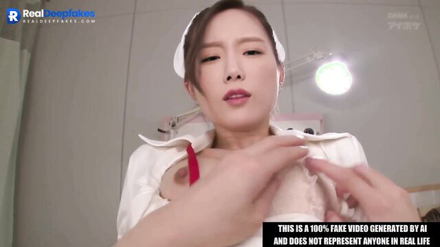 Nurse was fucked by fingers her patient - fake Taeyeon SNSD (태연 인공 지능)