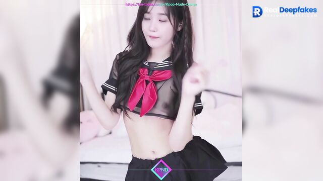 Brunette danced in pretty short skirt, IU (아이유 연예인 섹스) solo sex scene