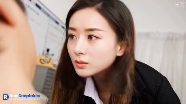 Secretary and manager fucked in office - Zhao Liying fakeapp (赵丽颖 换脸)